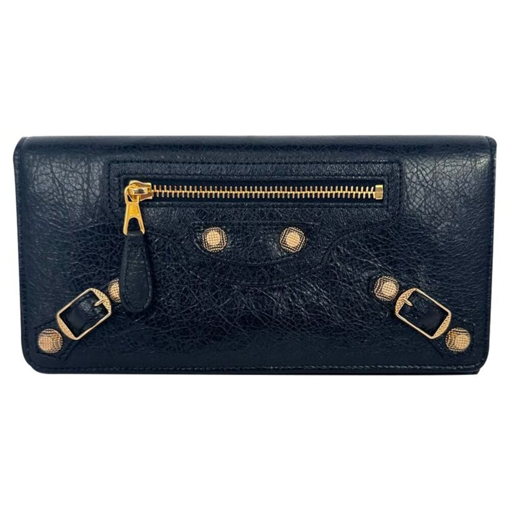 Balenciaga Le City Money Wallet in Black Leather